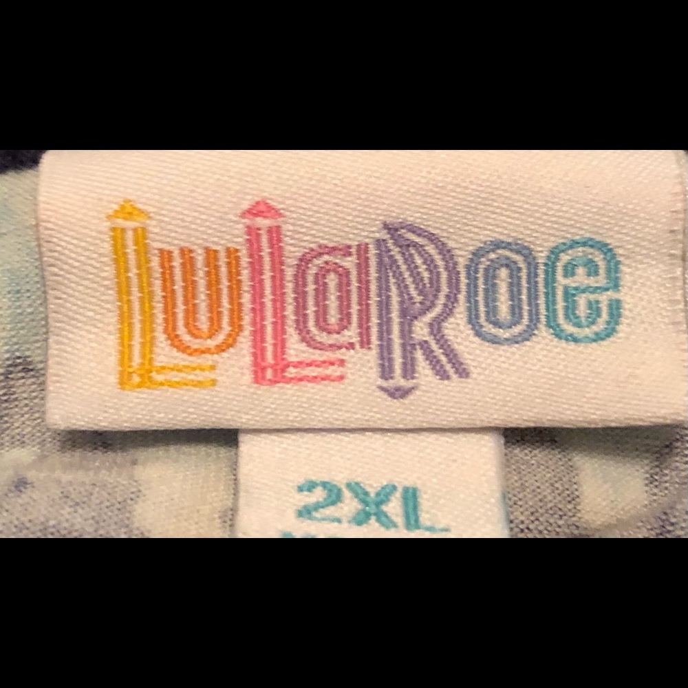 lula Roe Blue Top - Picture 2 of 2
